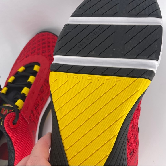 New Under Armour Mens University Maryland Terps Warp Sneakers 10.5 Red - Picture 5 of 8